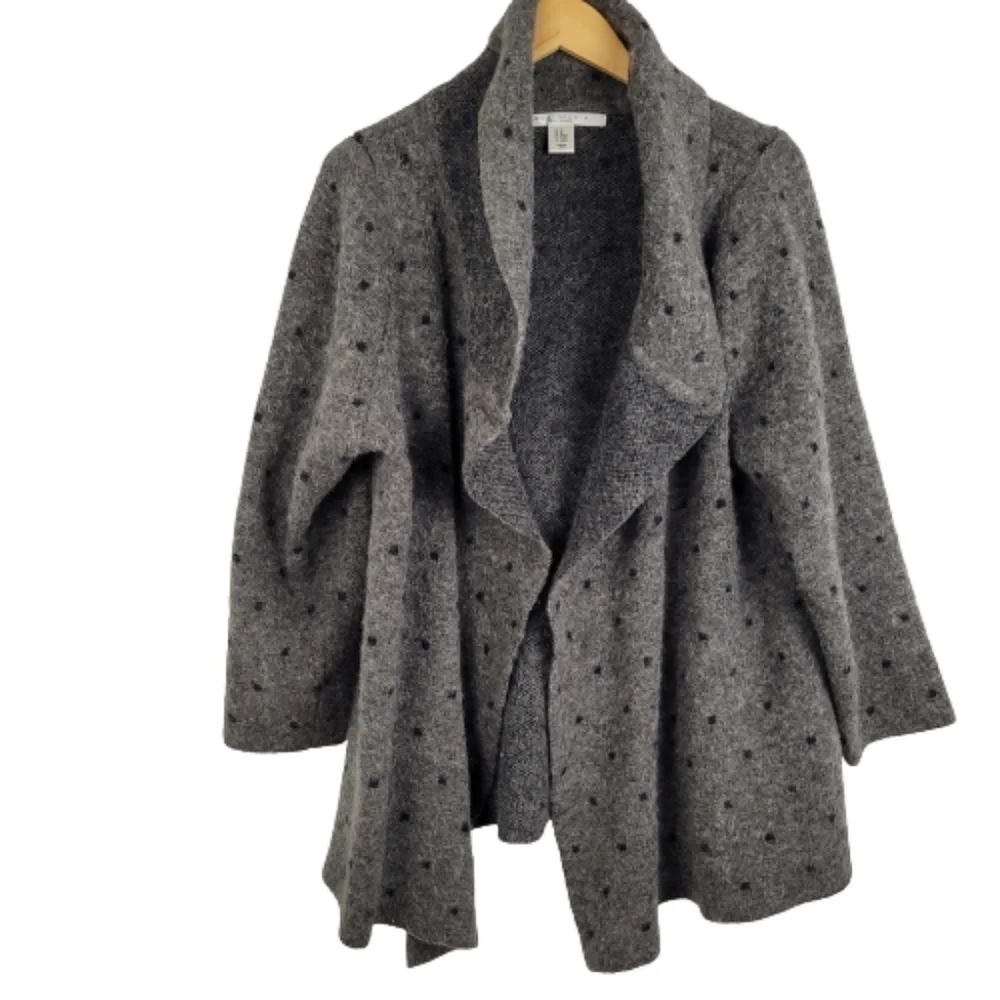 Max Studio wool poka dot cardigan sweater - Picture 1 of 10